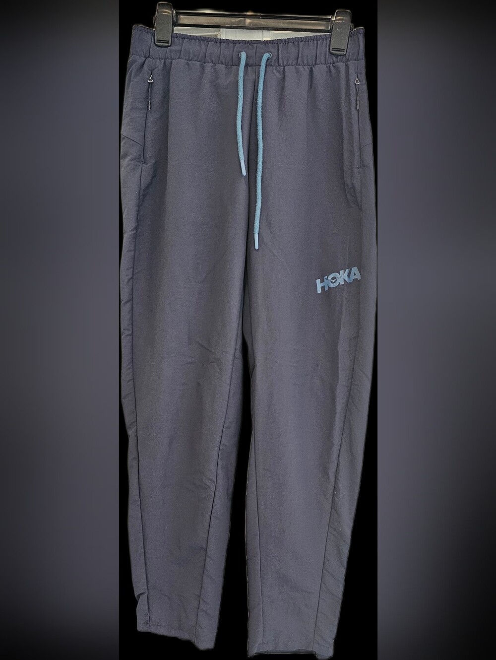Hoka Navy Blue Hiking Pants with Light Blue Logo
